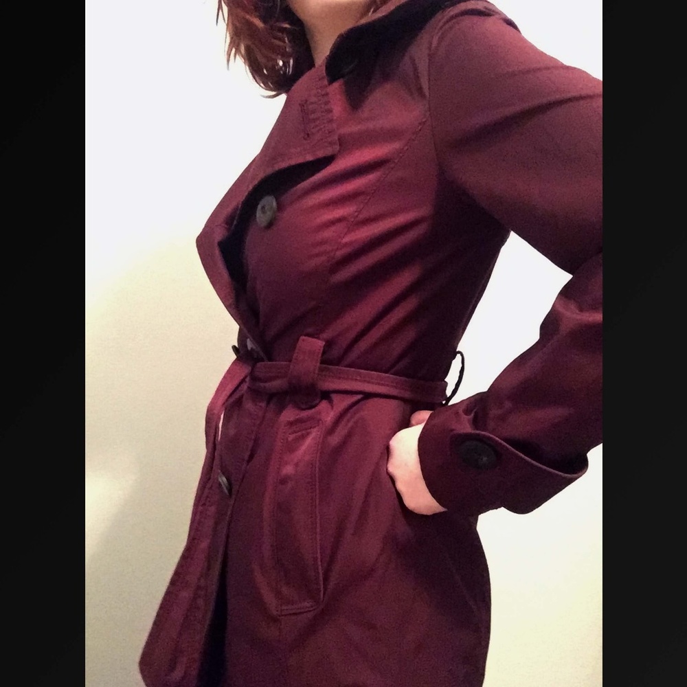 Wine colored Pea Coat